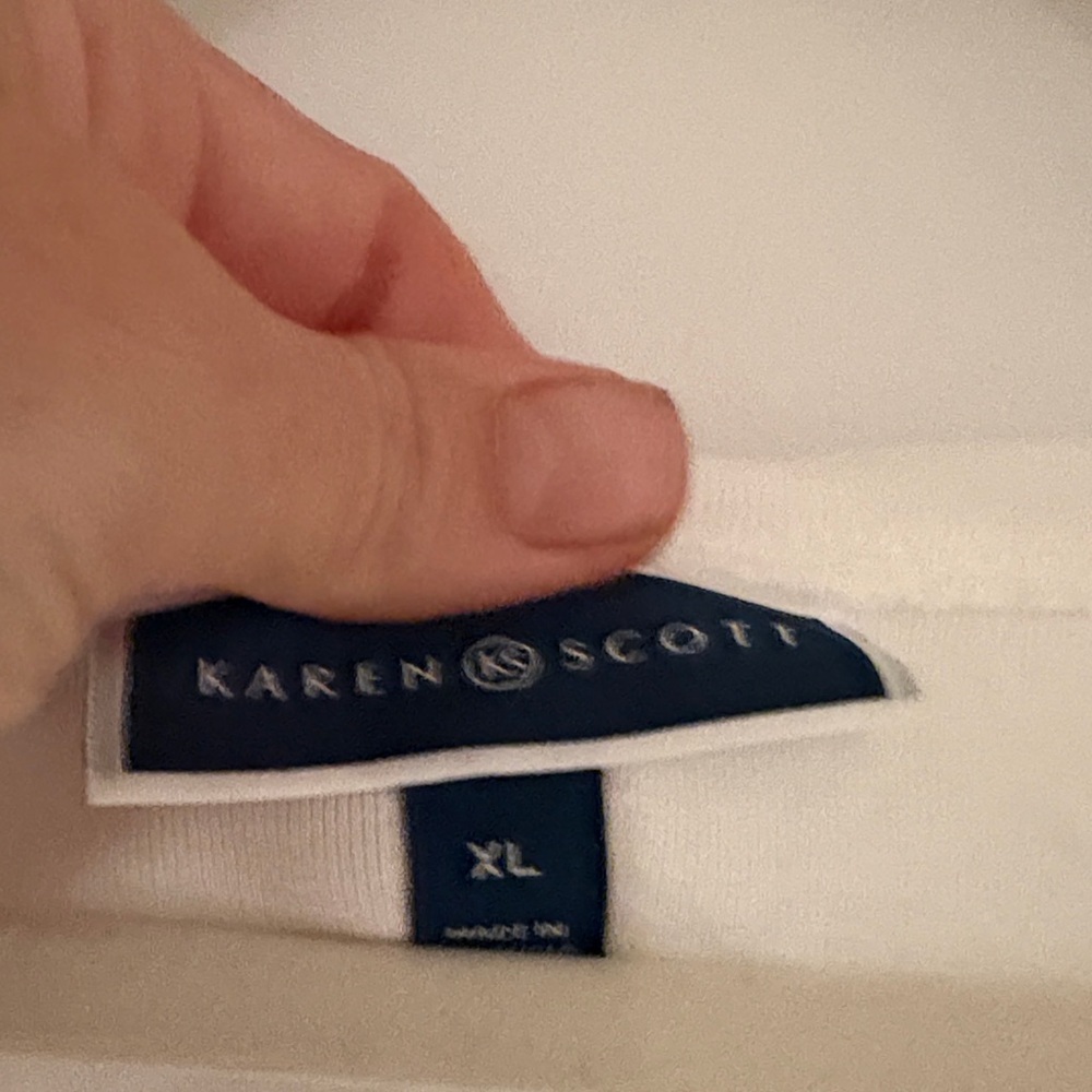 Karen Scott White Short Sleeve Tee - Picture 3 of 4